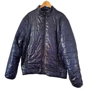 Aeropostale 1987 Puffer Coat Mens Size XXL Navy Blue Full Zip Coat Aero Winter